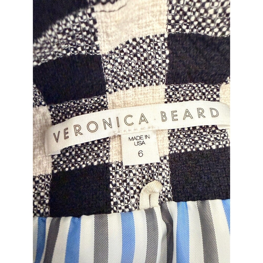 Veronica Beard Gingham Check Plaid Dickey Miller Jacket Blazer Double Breasted 6 - Picture 6 of 8